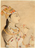 Idealized portrait of the Mughal empress Nur Jahan